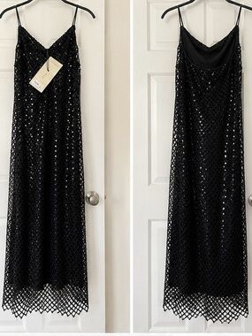 daisy topaz sequin cut out maxi dress ALLSAINTS Daisy Topaz Sequin Cut Out Maxi Dress